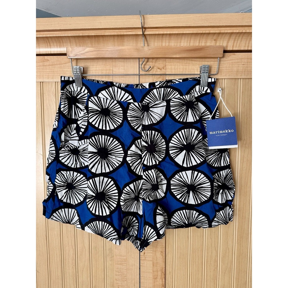 Marimekko For Target Short Women's Size Medium Blue Appelsiini High Rise Rayon